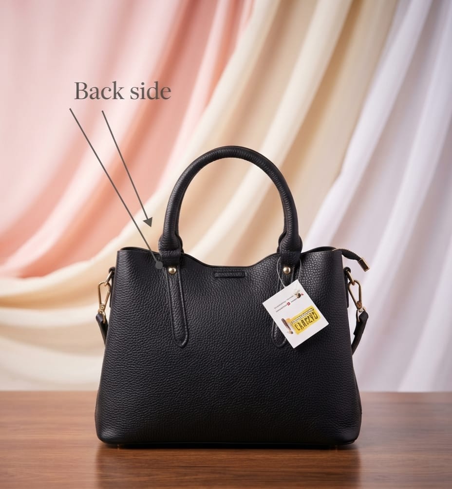 Imported Luxe PU Leather Women's Satchel Handbag | 3-Divider Shoulder Bag for Work & Parties