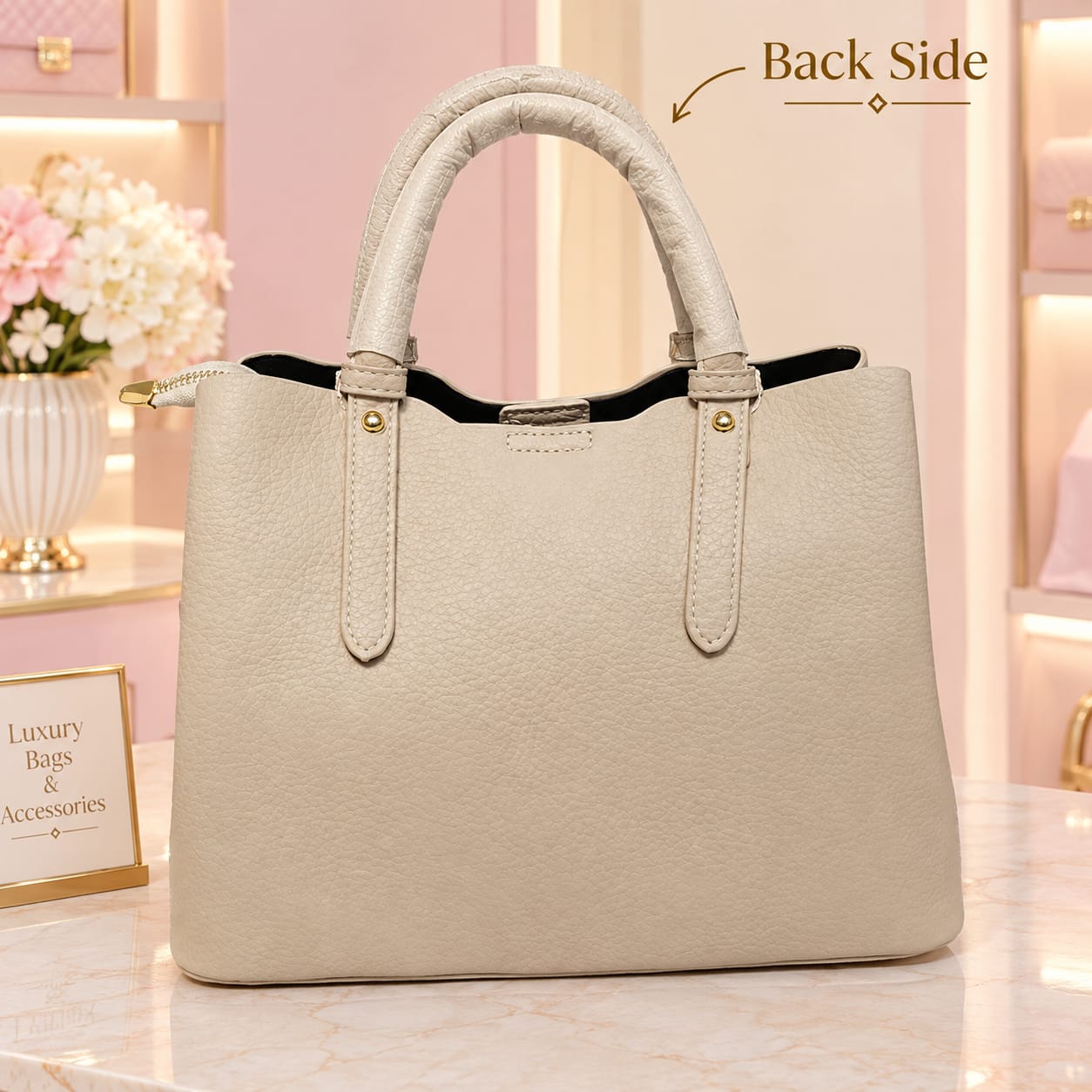 Imported Luxe PU Leather Women's Satchel Handbag | 3-Divider Shoulder Bag for Work & Parties