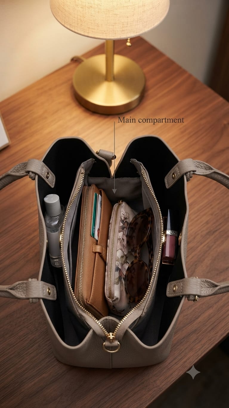 Imported Luxe PU Leather Women's Satchel Handbag | 3-Divider Shoulder Bag for Work & Parties