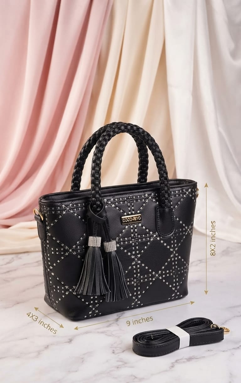 Coco Riyo Premium PU Party Handbags Office Handbags for Women | 2-Compartment Elegant Carryall
