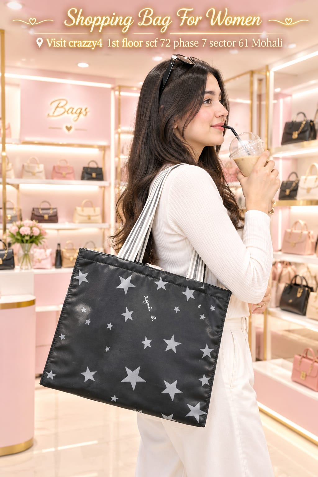Agnis Premium Waterproof Shopping Bags for Women & Men | Durable Carry Bag for Market, Shopping & Lunch