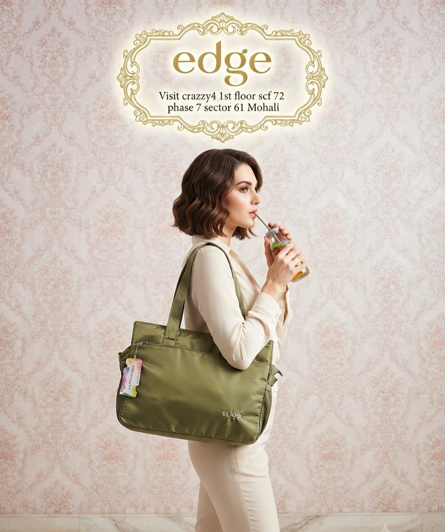 Edge Pure Sarteene Waterproof Shopping Bags for Market, Shopping, Lunch & Shoulder Bag Use