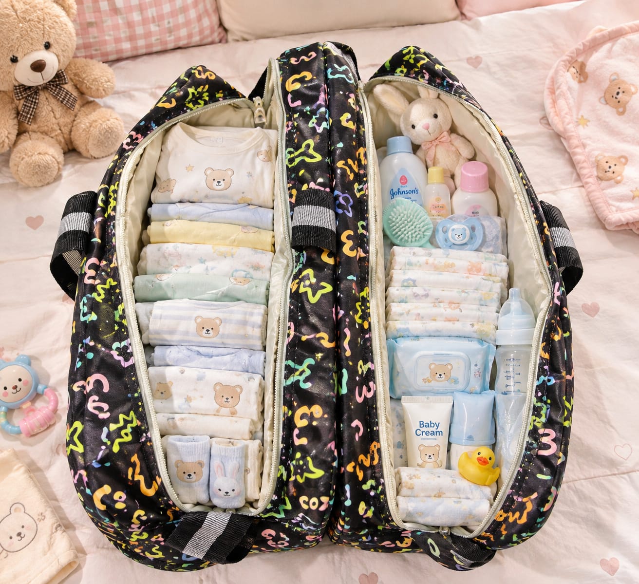 Edge Heavy Sarteene Waterproof Baby Bags Mother Bag for Kids Accessories
