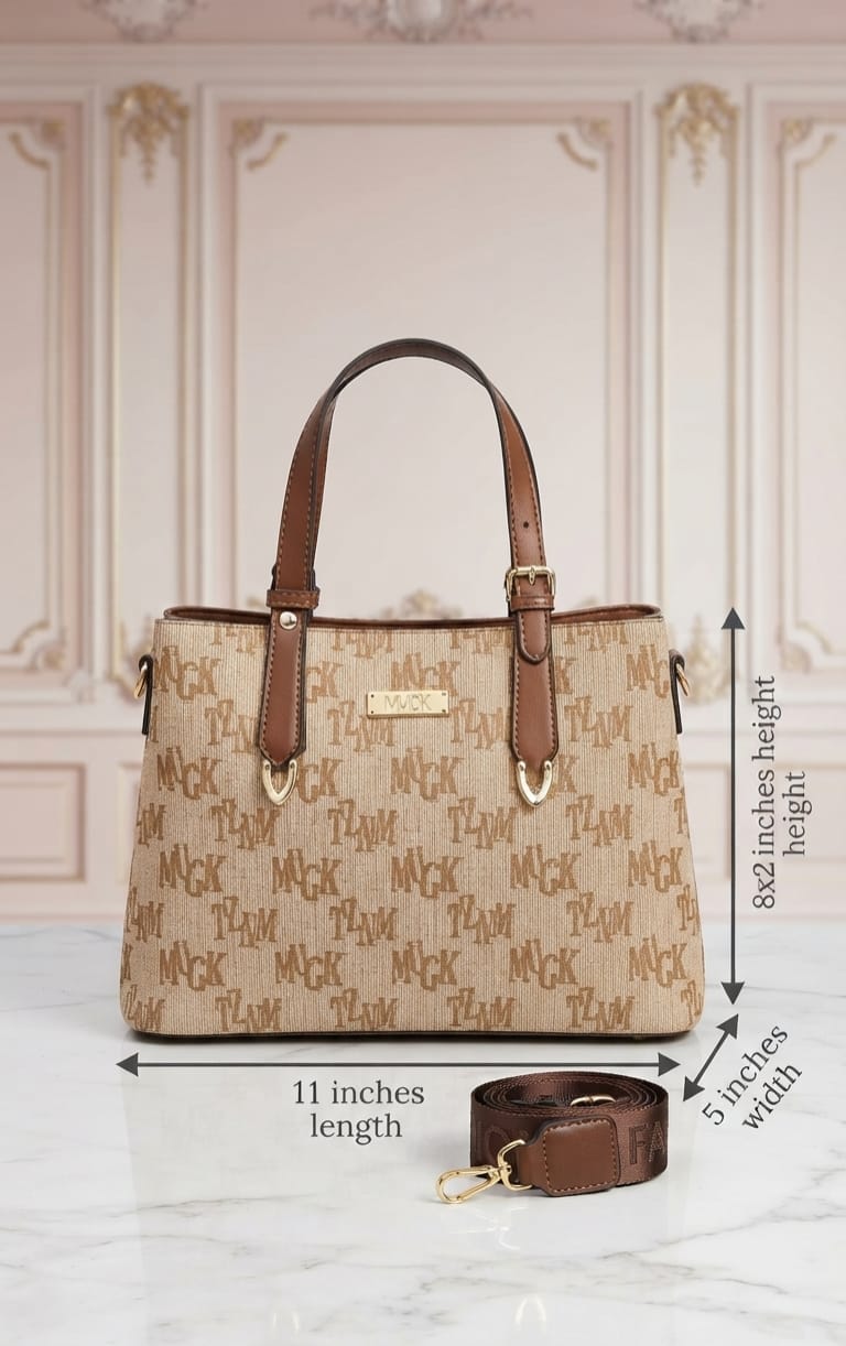 Imported High Quality PU Hand Bag Office Bags for Women | 2-Compartment Elegant Carryall