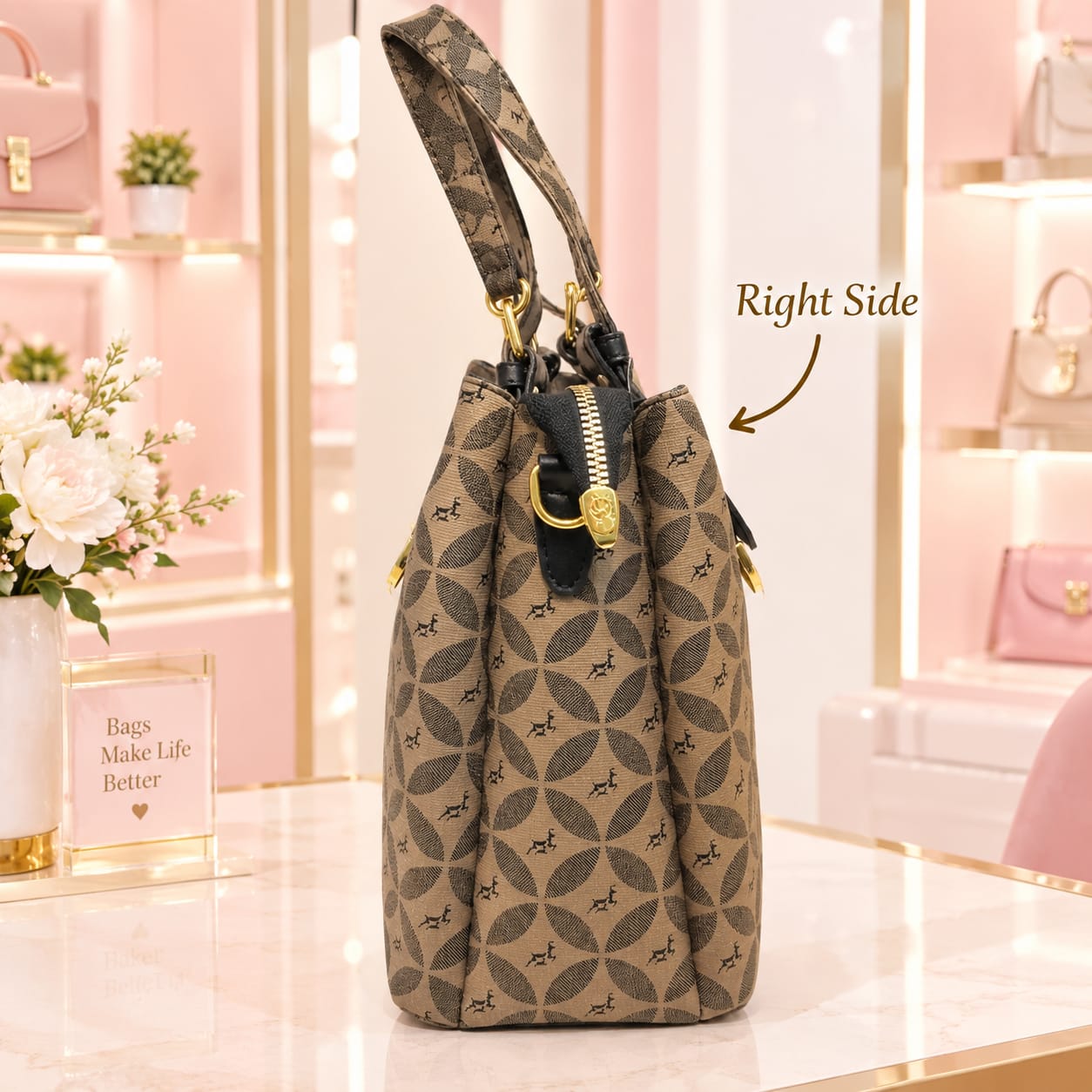 Imported High Quality PU Hand Bag Office Bags for Women | 2-Compartment Elegant Carryall