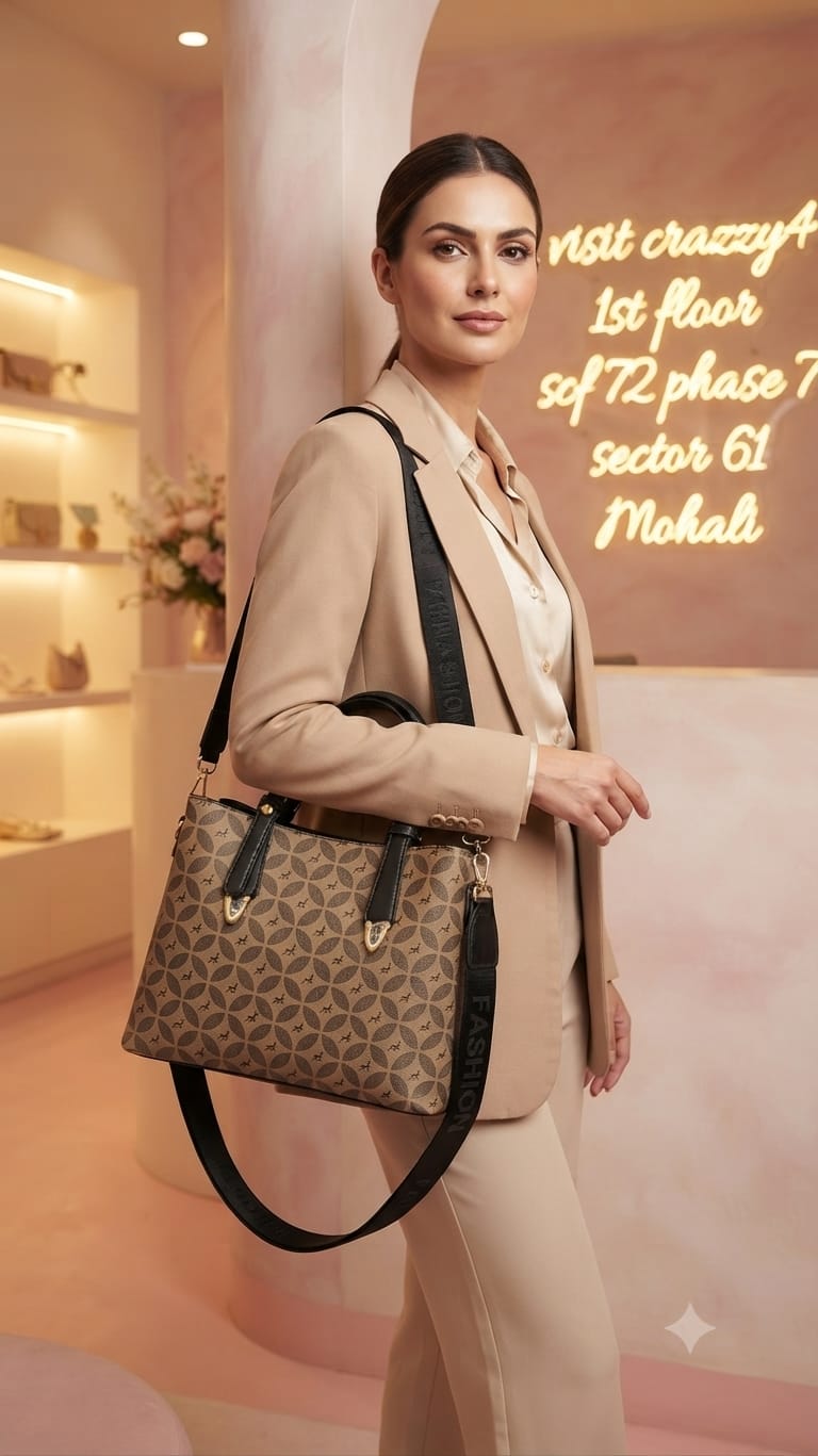 Imported High Quality PU Hand Bag Office Bags for Women | 2-Compartment Elegant Carryall