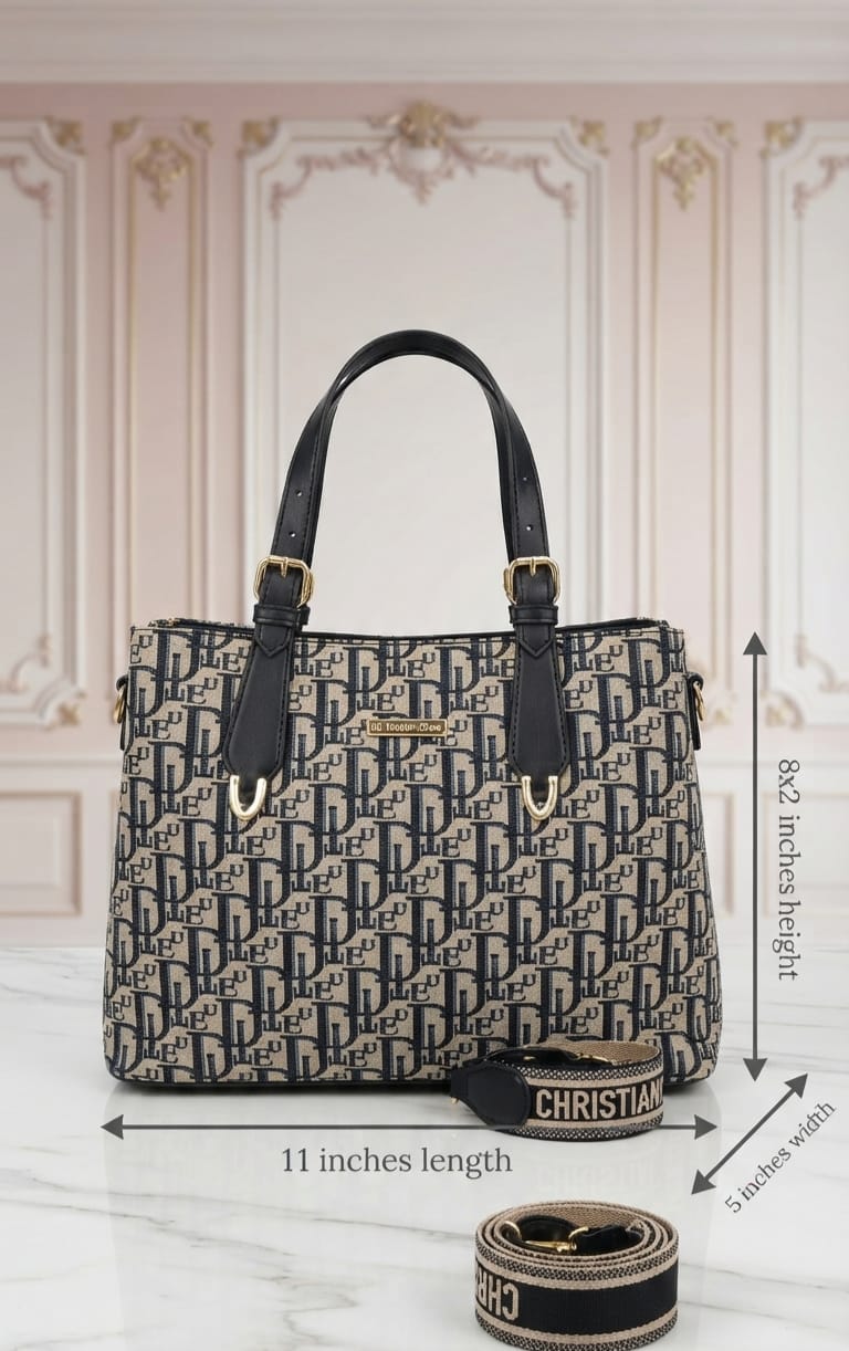 Imported High Quality PU Hand Bag Office Bags for Women | 2-Compartment Elegant Carryall
