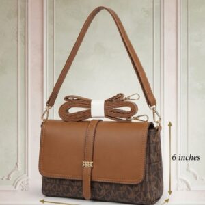 Imported High Quality PU Sling Bags Side Bags for Women | 2-Compartment Crossbody Bag with Flap Closure