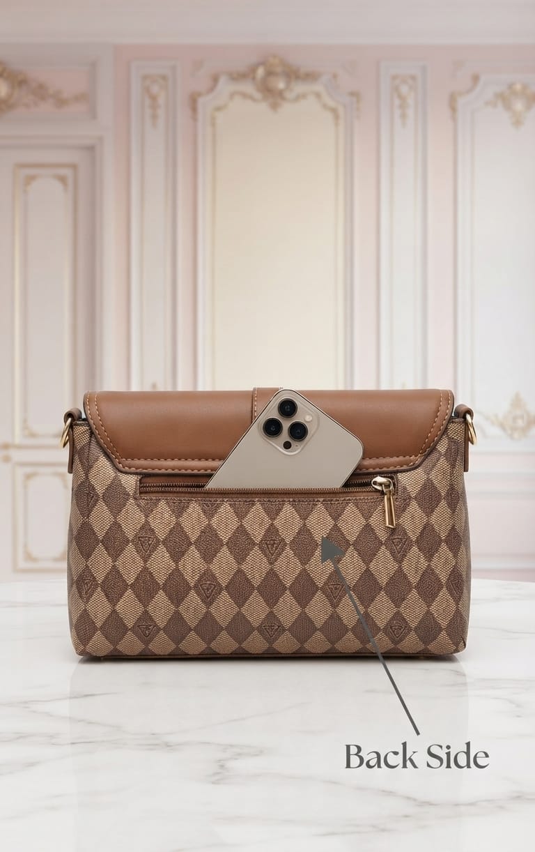 Imported High Quality PU Sling Bags Side Bags for Women | 2-Compartment Crossbody Bag with Flap Closure