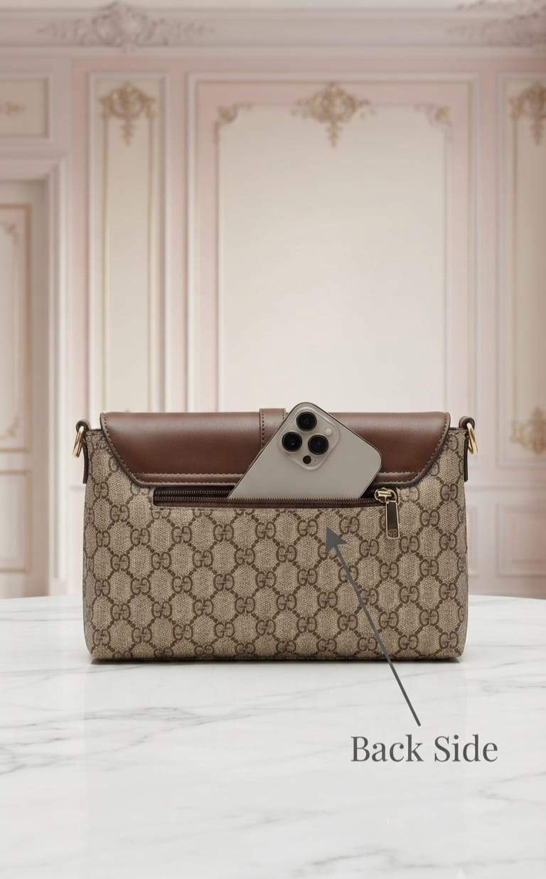 Imported High Quality PU Sling Bags Side Bags for Women | 2-Compartment Crossbody Bag with Flap Closure