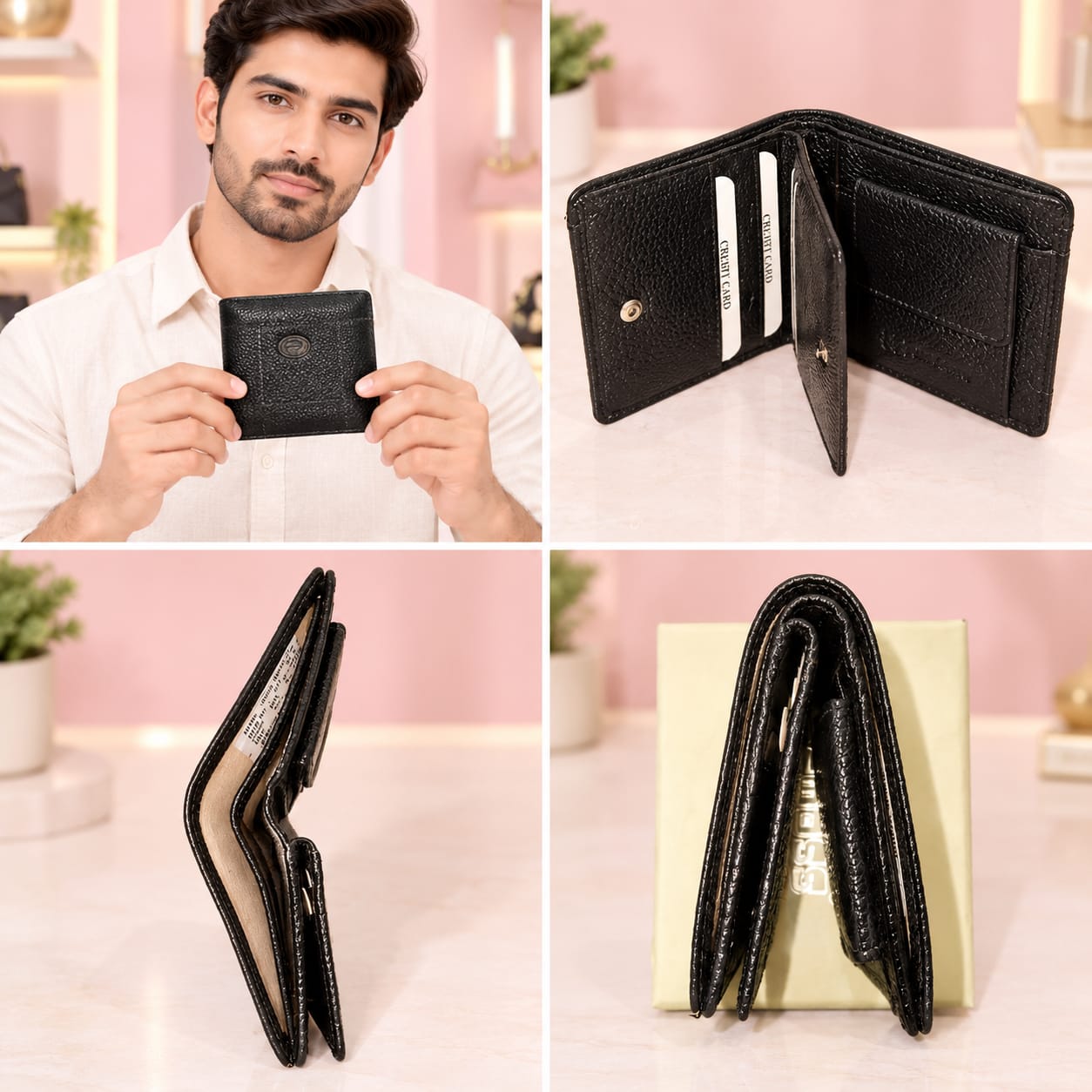 ELIANCE Pure Leather Book Style Men Leather Wallet for Cash, Cards & Coins