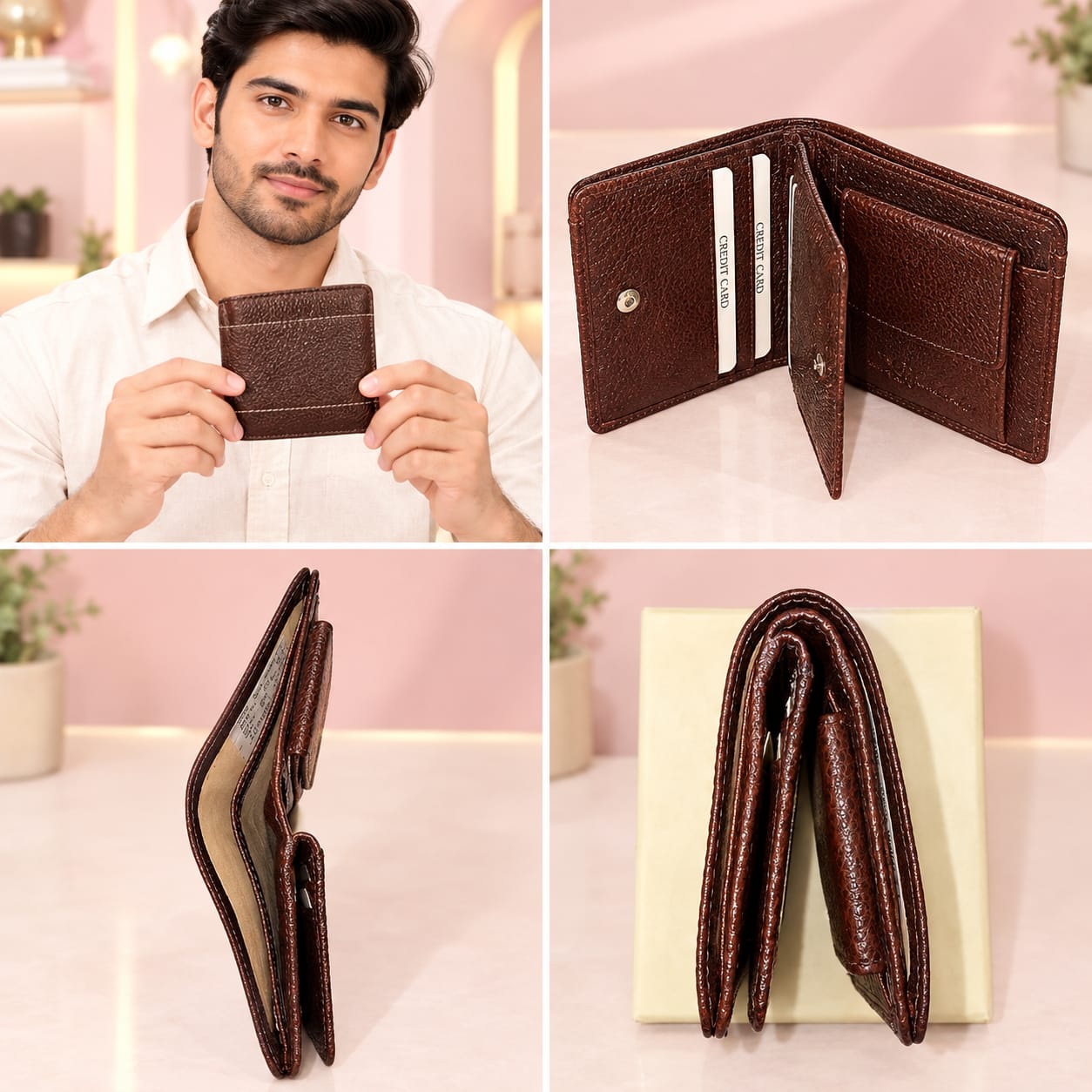 ELIANCE Pure Leather Book Style Men Leather Wallet for Cash, Cards & Coins