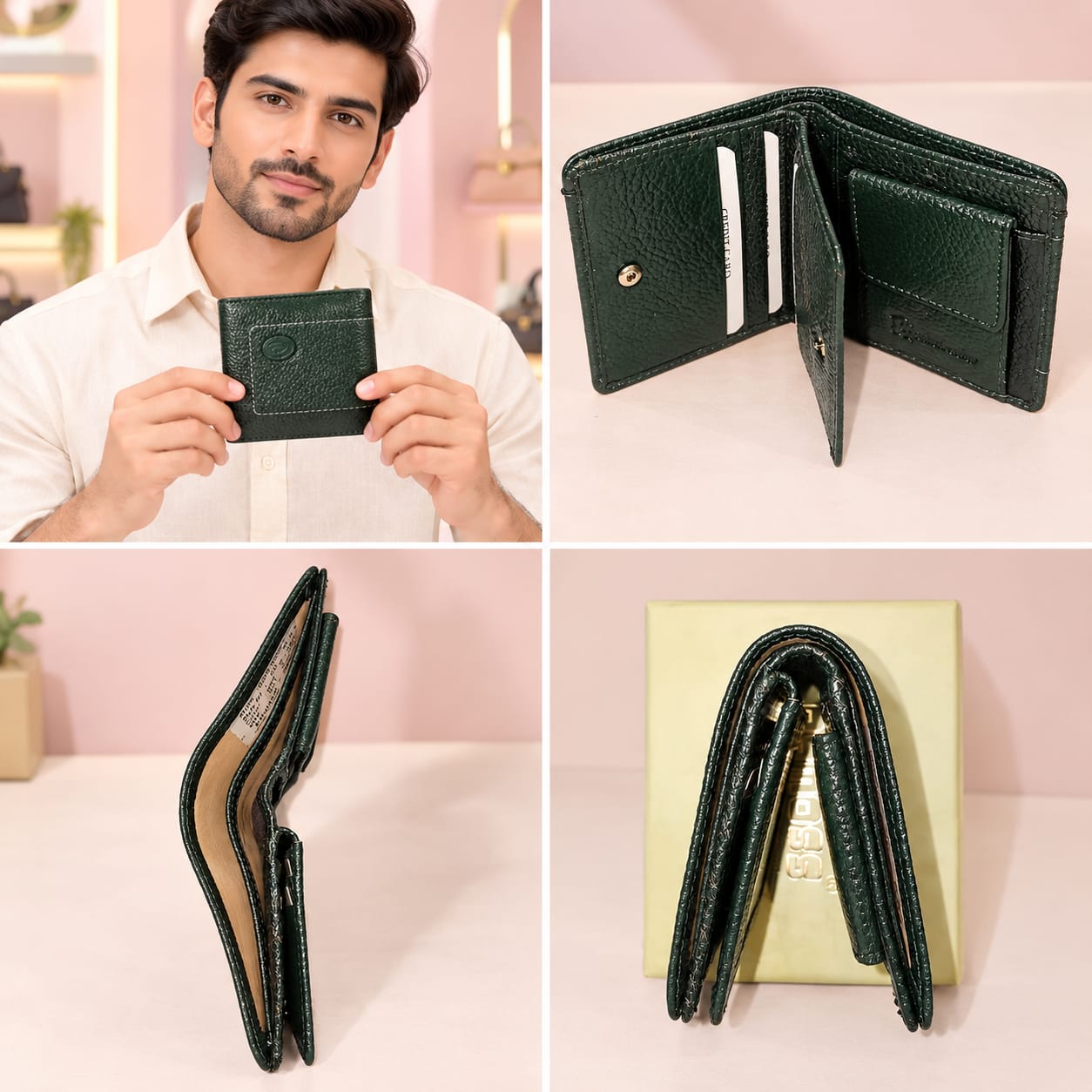 ELIANCE Pure Leather Book Style Men Leather Wallet for Cash, Cards & Coins