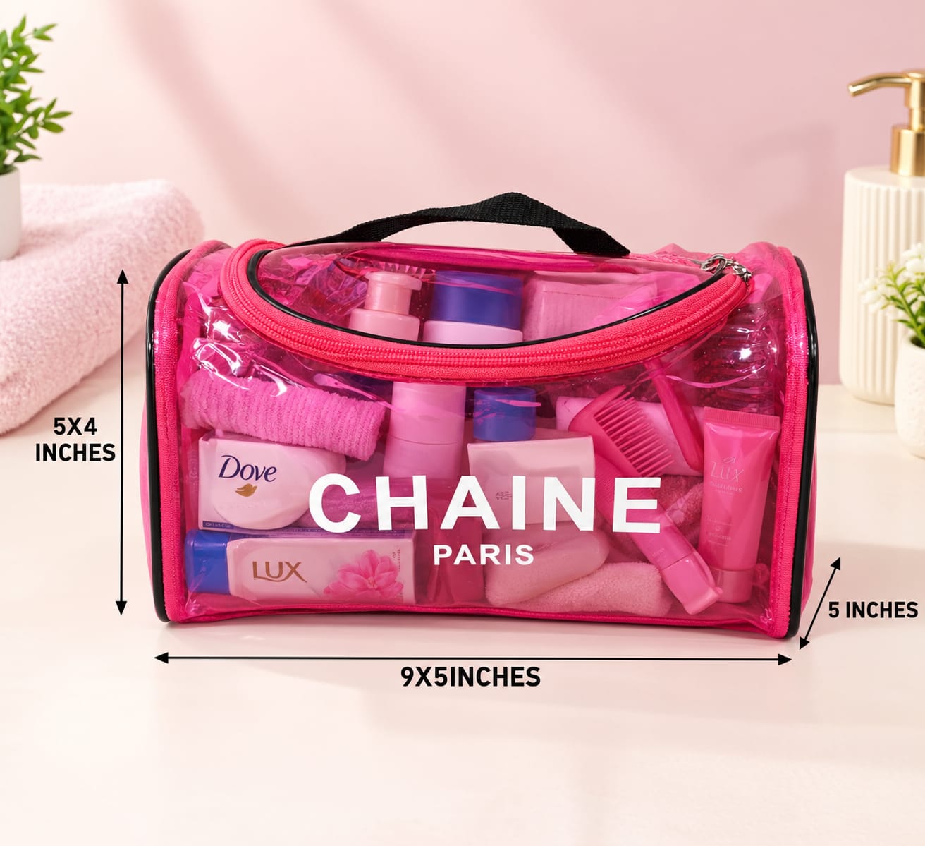 Chaine Transit Makeup Kit for Women | Travel Cosmetics & Accessories Organizer Pouch