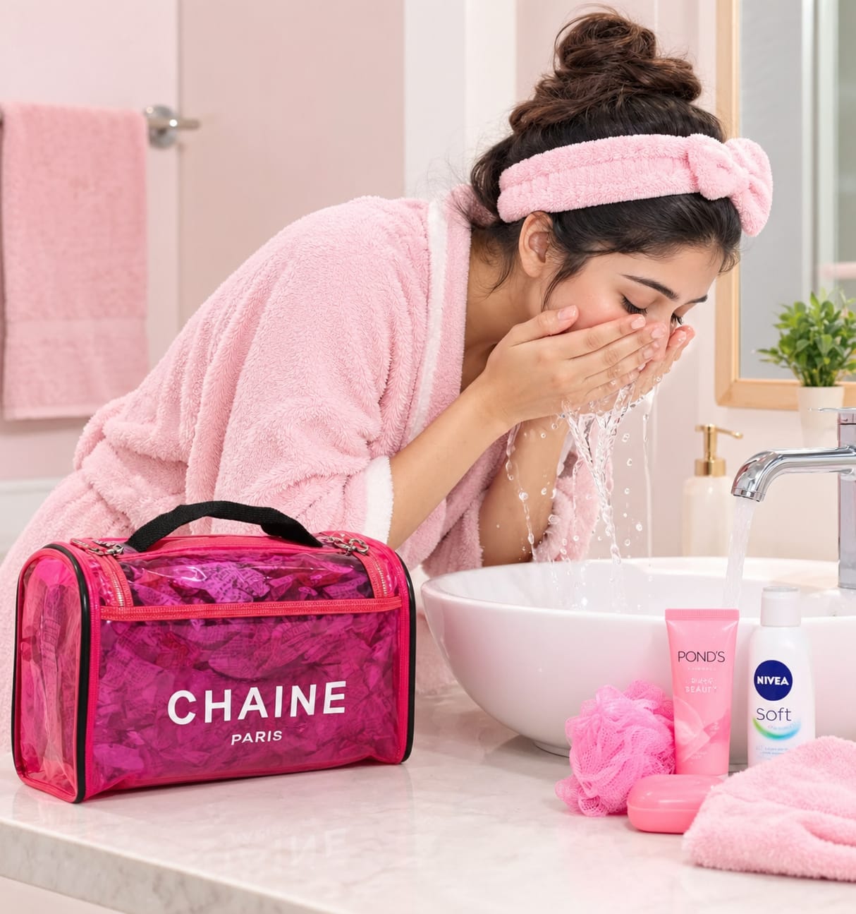 Chaine Transit Makeup Kit for Women | Travel Cosmetics & Accessories Organizer Pouch