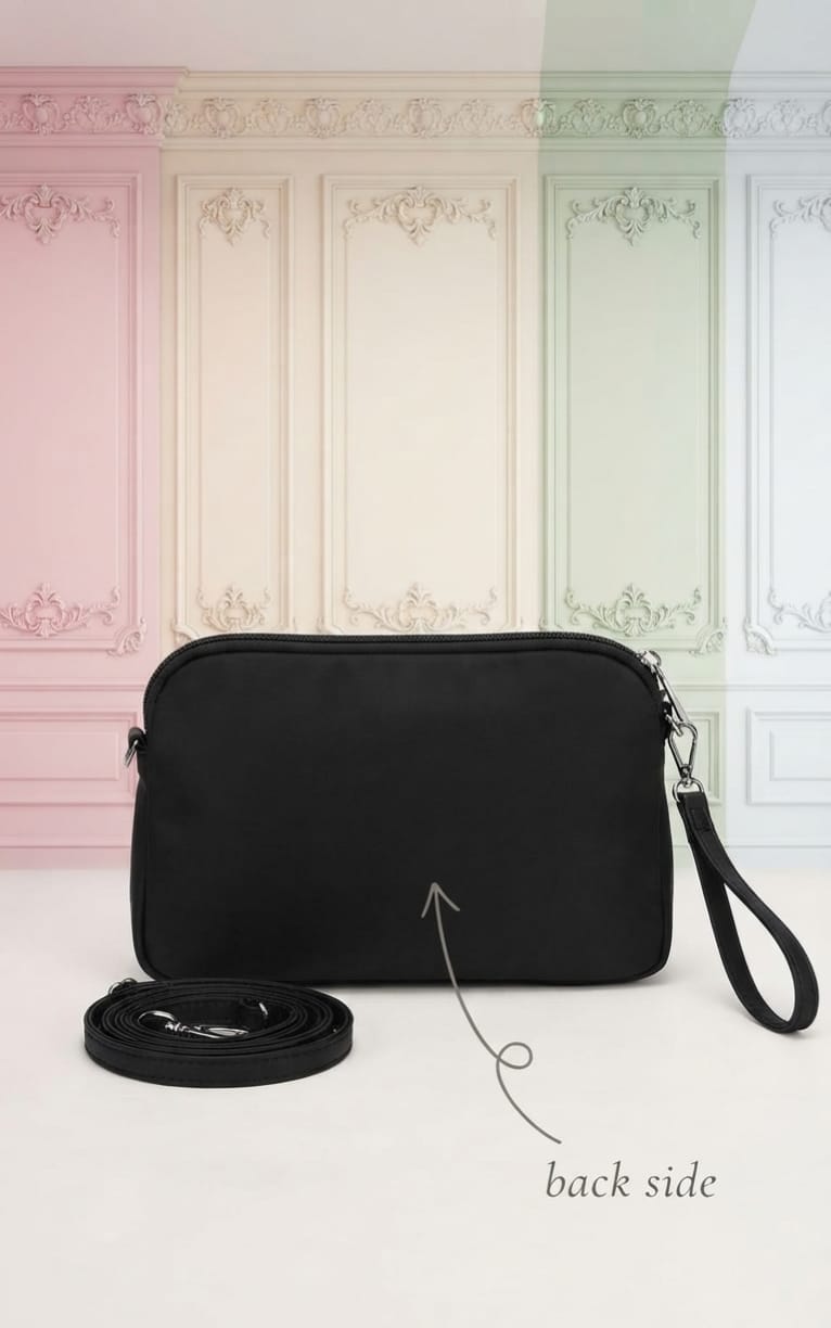 FLAUNT IT Soft PU HAND KIT WITH STRING for Cash, Cards, Coins & Mobile