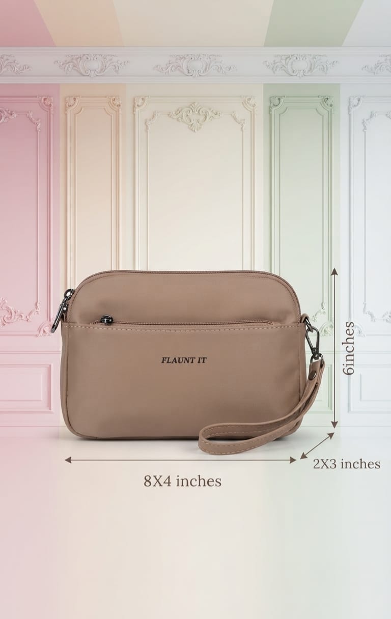 FLAUNT IT Soft PU HAND KIT WITH STRING for Cash, Cards, Coins & Mobile