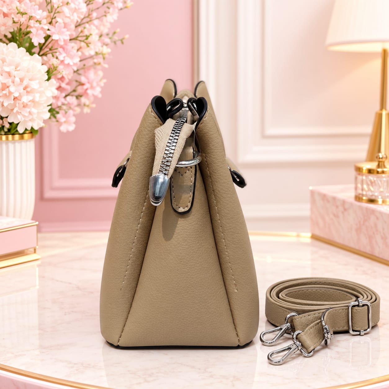 Treasure Soft PU HAND bag WITH long STRING for Cash, Cards, Coins, Mobile & Wallet