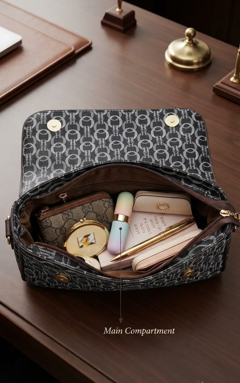 Imported PU Mett Sling Bags Side Bag for Cash, Cards, Coins, Goggles, Mobile & Wallet