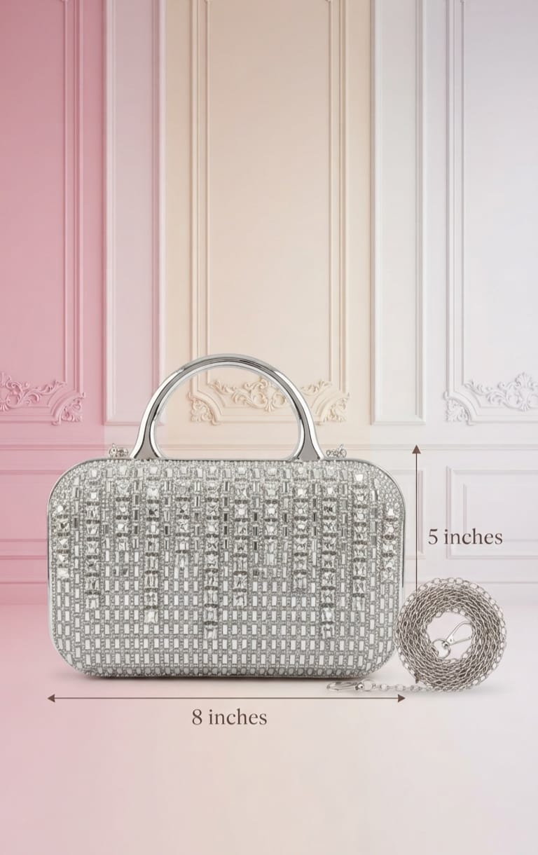 Imported Soft PU Party Clutch for Cash, Cards, Coins, Mobile & Wallet