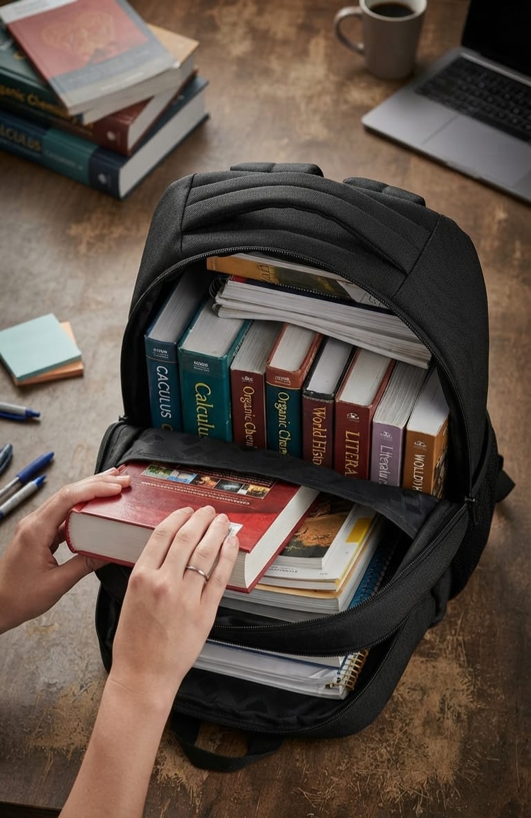 Imported High Quality PU Backpack for School & College