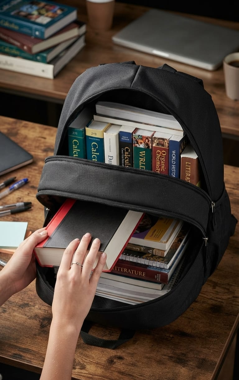 Premium Imported PU Leather School & College Backpack