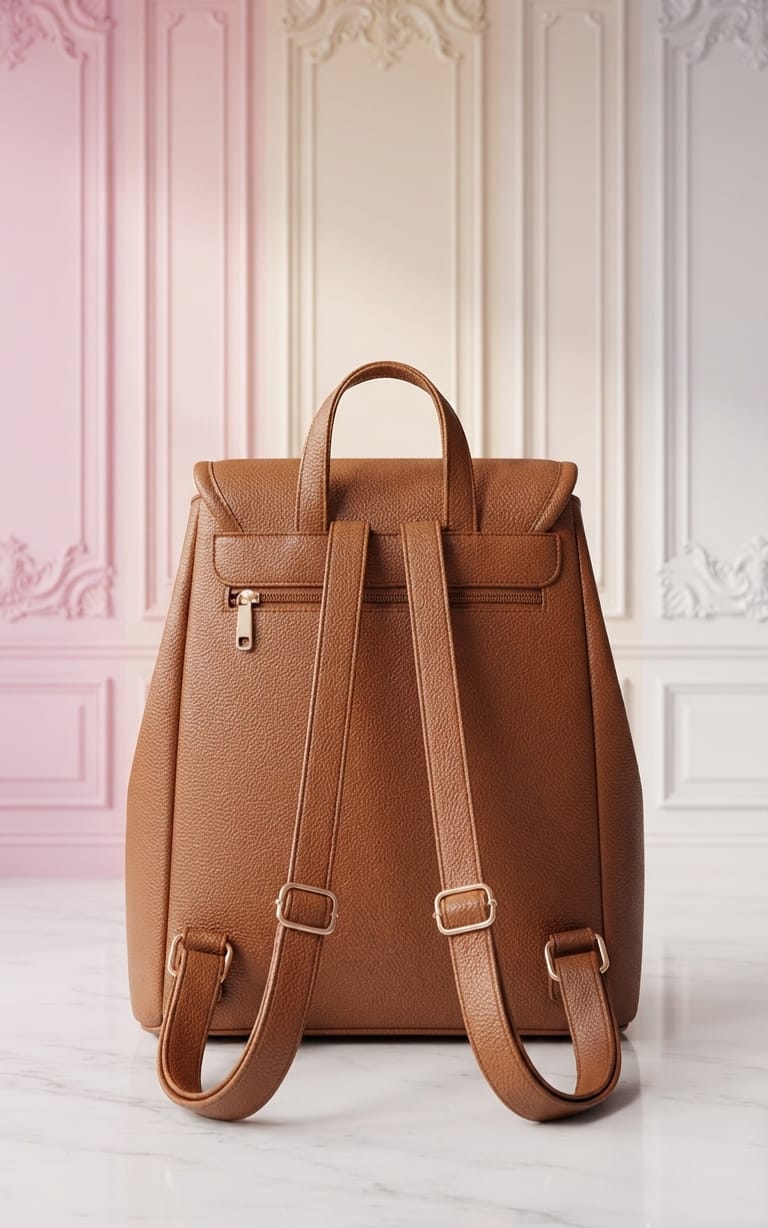 Paris & Classic High Quality PU Backpack for College, Office & Trips