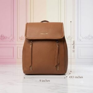 Paris & Classic High Quality PU Backpack for College, Office & Trips