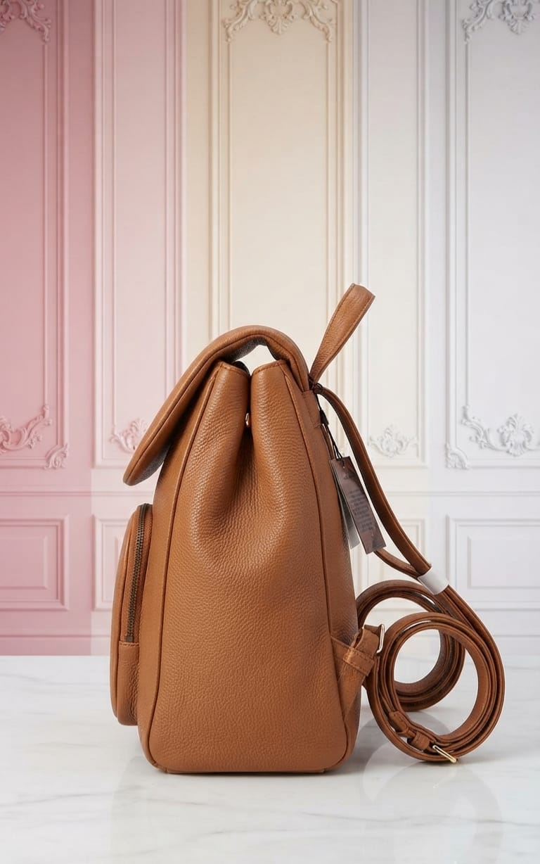 Paris & Classic High Quality PU Backpack for College, Office & Trips
