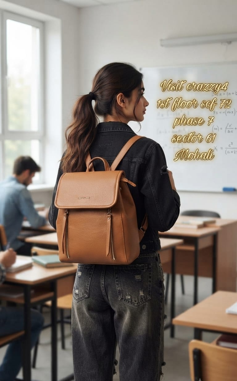Paris & Classic High Quality PU Backpack for College, Office & Trips