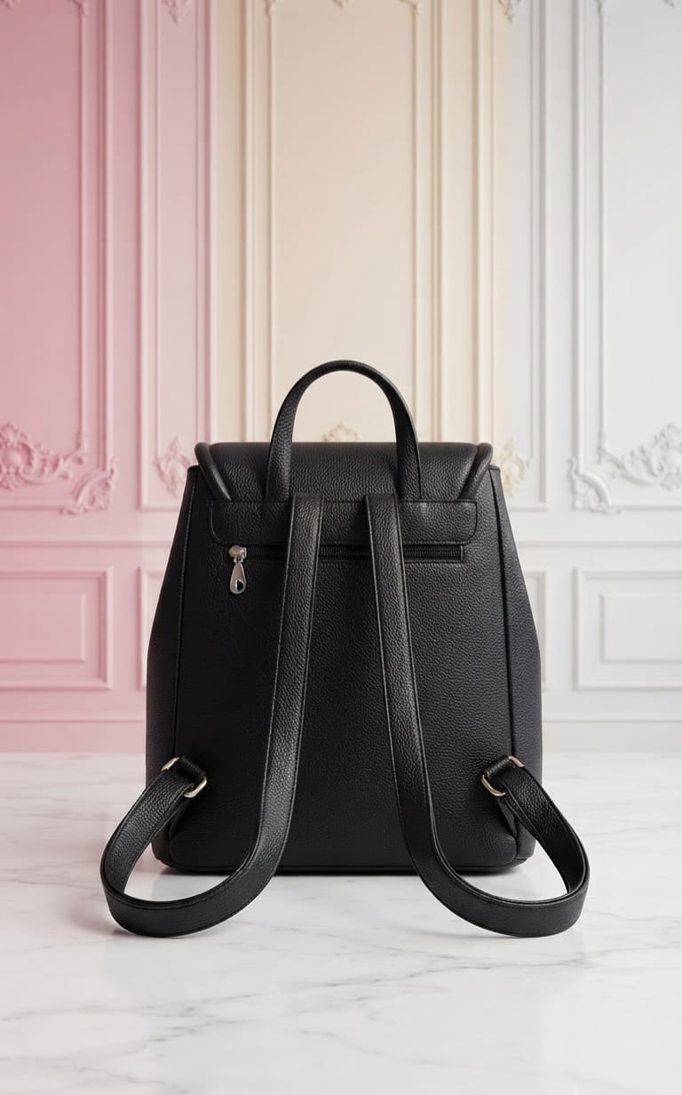 Paris & Classic High Quality PU Backpack for College, Office & Trips