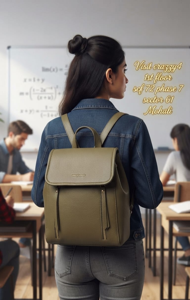 Paris & Classic High Quality PU Backpack for College, Office & Trips