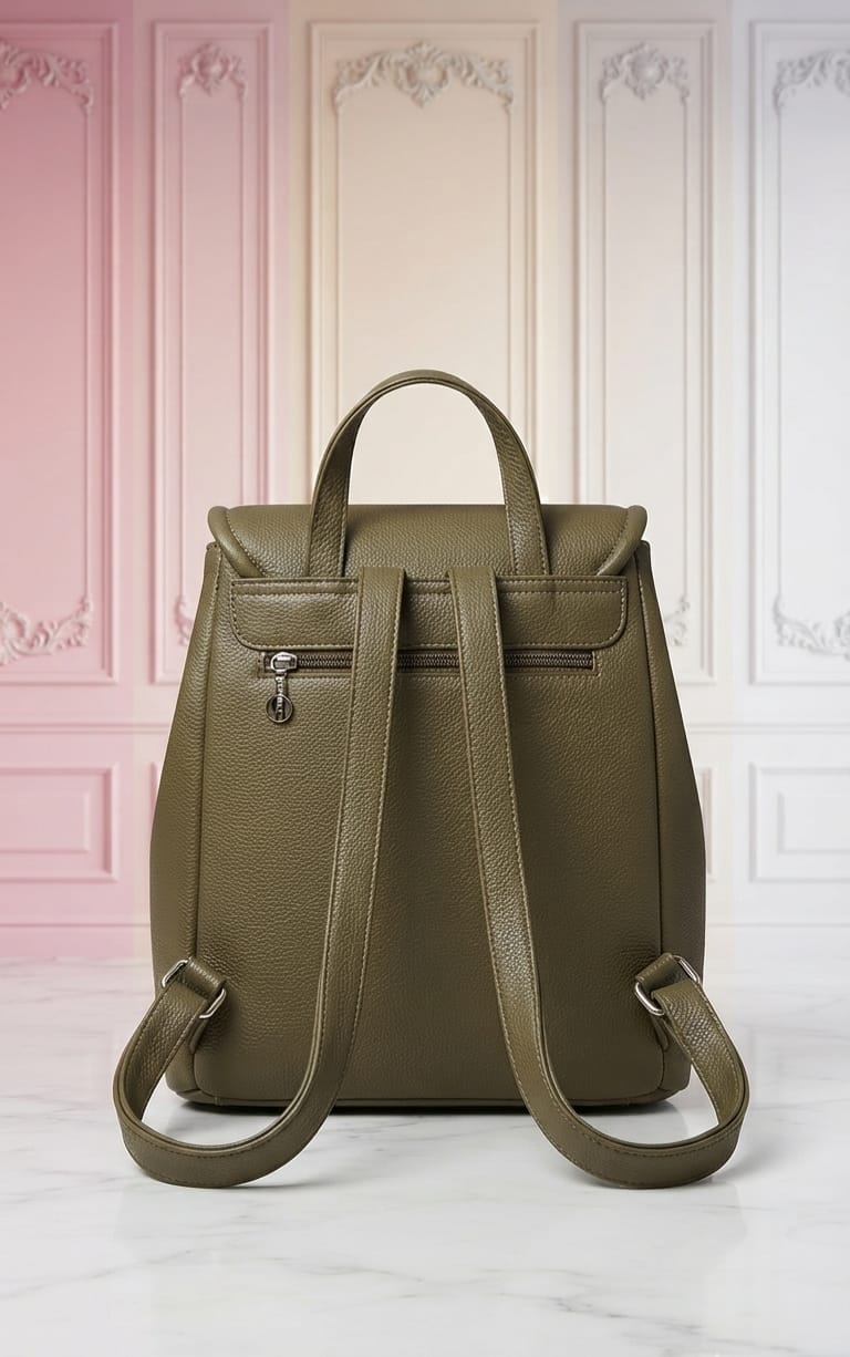 Paris & Classic High Quality PU Backpack for College, Office & Trips
